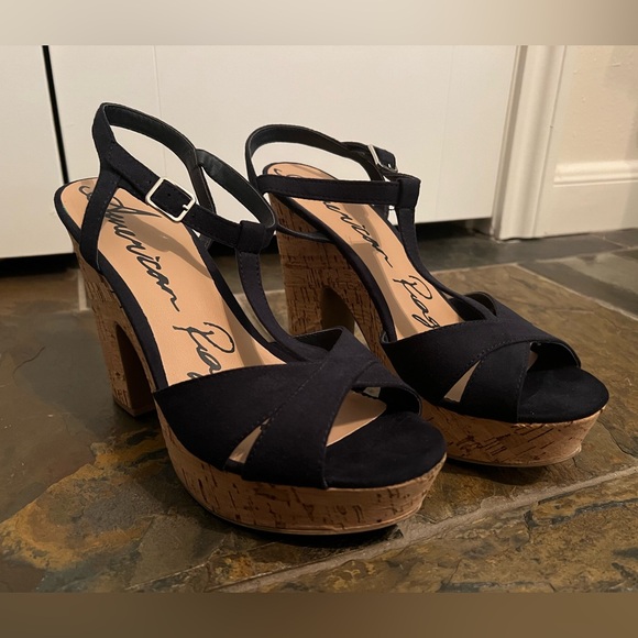 American Rag Shoes - 🌟WORN ONCE🌟 American Rag Jamie T-strap Platform Dress Sandals